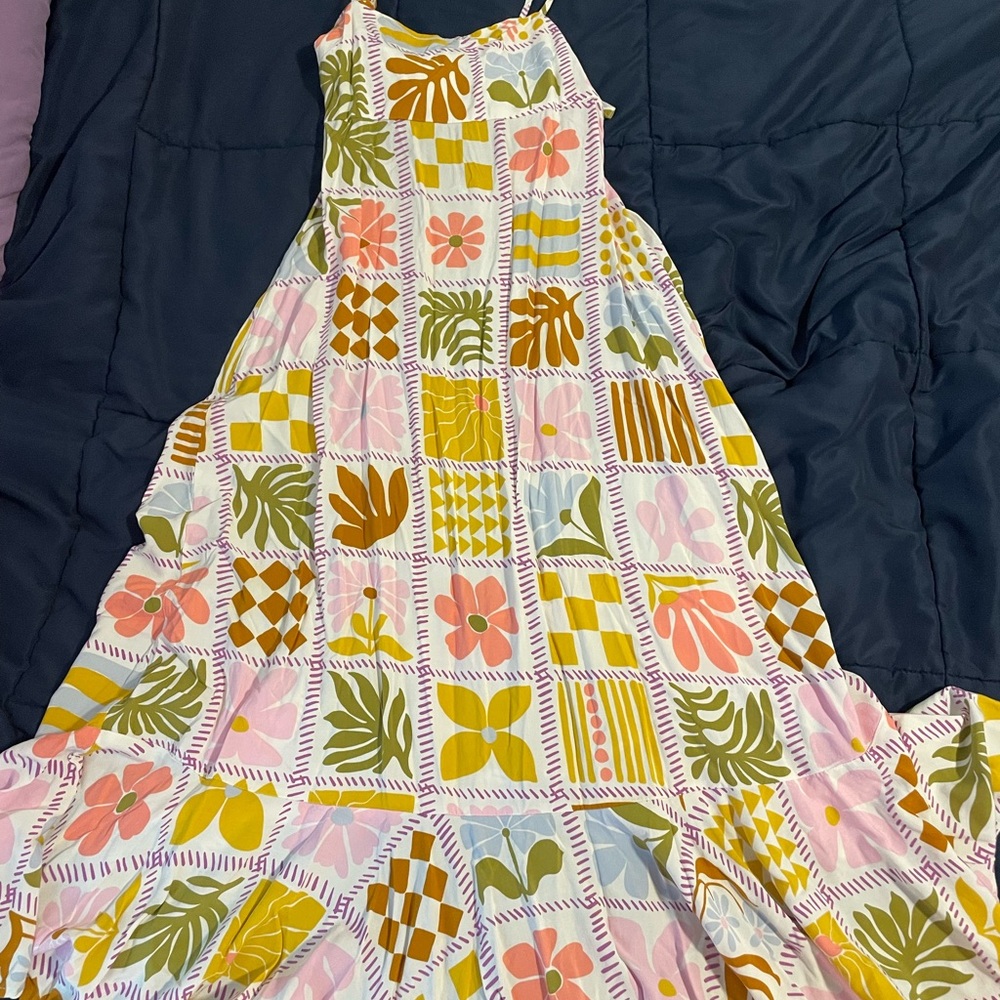 Floral Patchwork Maxi Dress